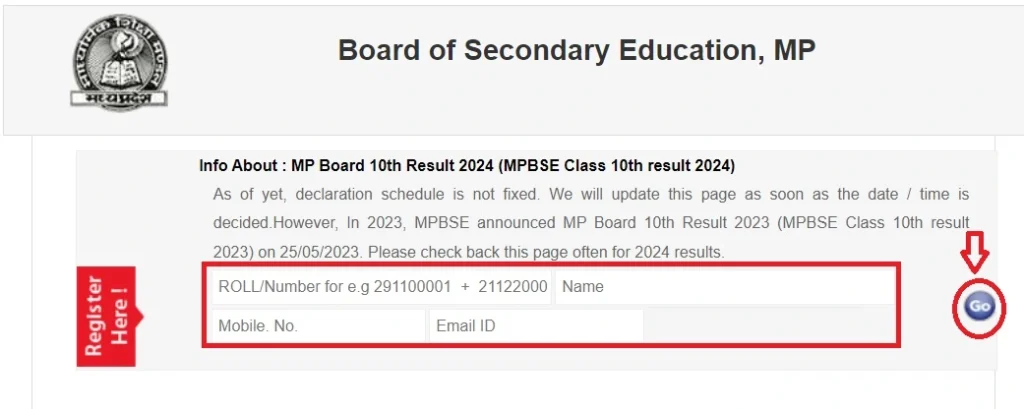  MP-Board -10th-Result-2024-Process